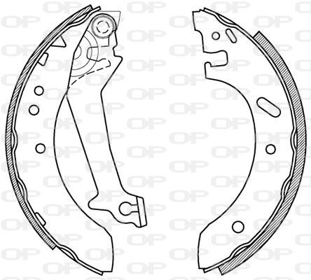 OPEN PARTS Комплект тормозных колодок BSA2180.00